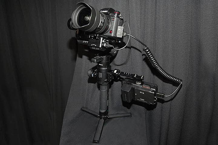 Panasonic S1H 6K24p UHD Video Camera. DJI Ronin-S 3-axis motorized gimbal stabilizer and Atomos Ninja 4K HDMI Recording Monitor.