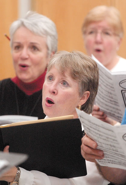 Chorale members during a rehersal